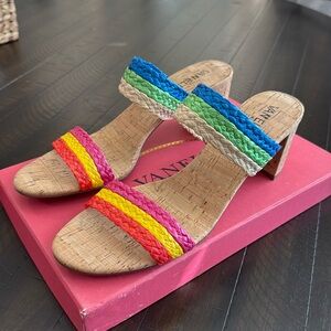 VANELi multi colored heels Size 10N